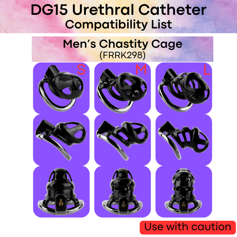 Adult Toy: Liquid Silicone Urethral Catheter for Chastity Cage (FRRKDG15)