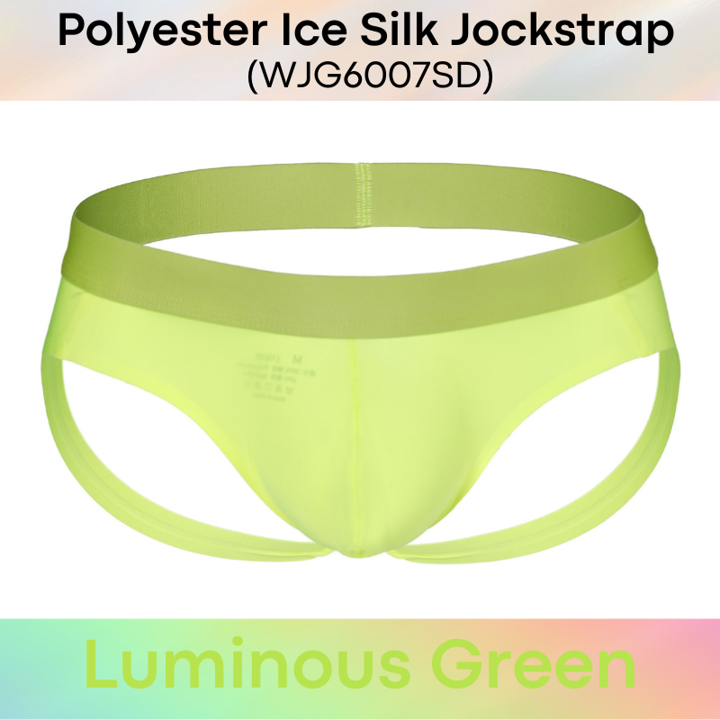 Men's Jockstrap: Polyester Ice Silk Thin Low Waist Jockstrap Underwear (WJG6007SD)
