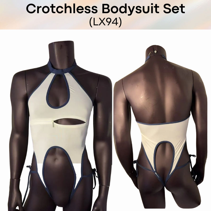 Unisex Underwear: Polyester Crotchless with Blindfold/Stocking Set Underwear (LX94)