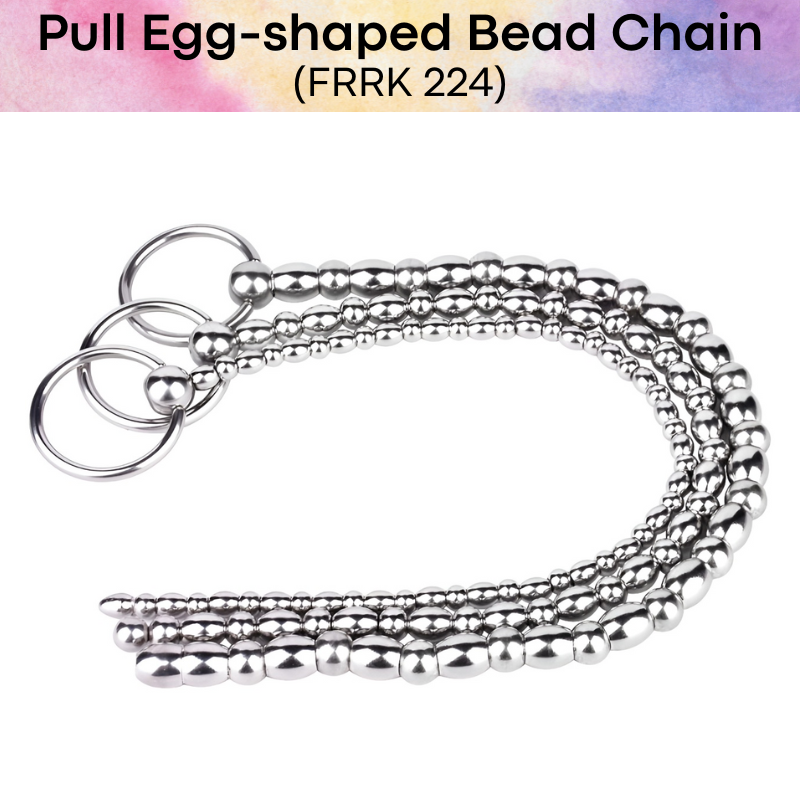Adult Toy: Egg-shaped Bead Chain with Pull Ring (FRRK224)