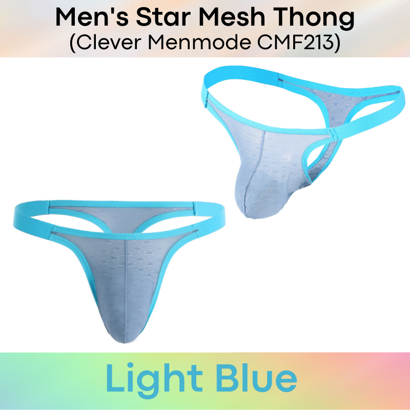 Men's Thong : Star Mesh Thong Underwear (Clever Menmode CMF213)