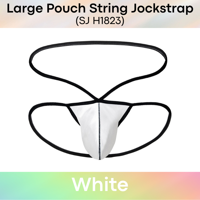 Men's Jockstrap : Nylon Large Pouch String Jockstrap (SJ H1823)