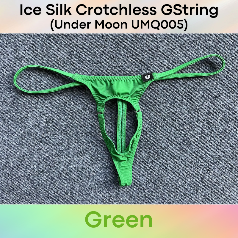 GString: Nylon Ice Silk Crotchless GString Underwear (UMQ005)