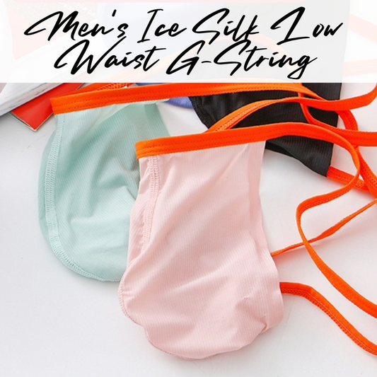 Men's Thong : Ice Silk Low Waist GString (Wanjiang G6001-DK)