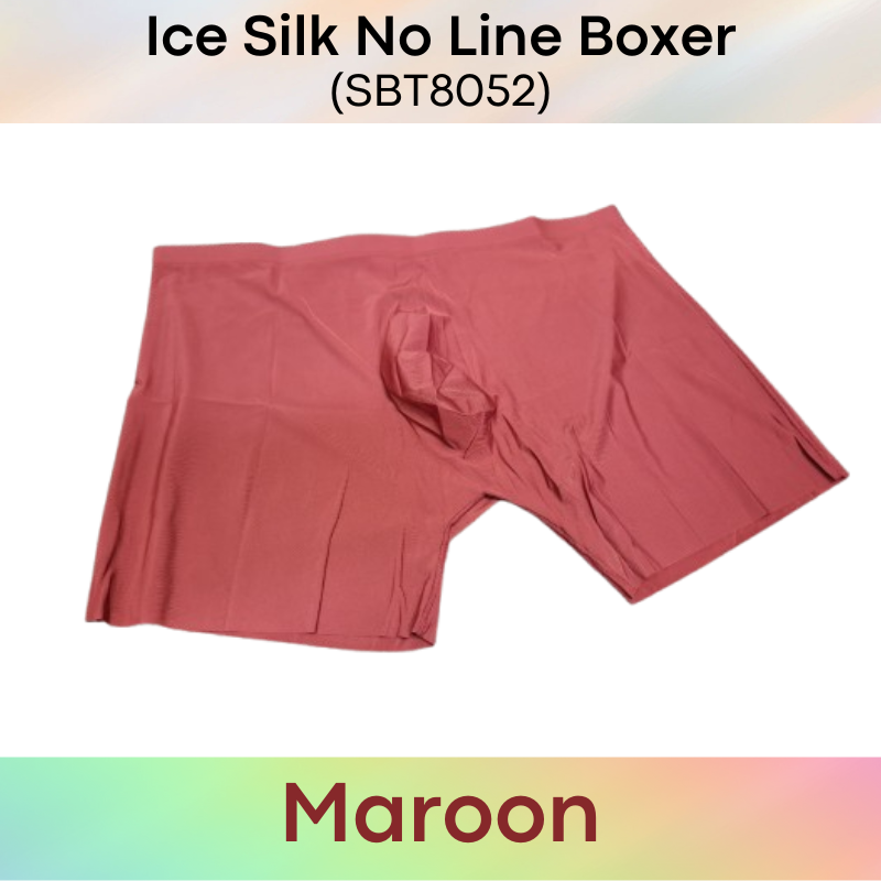 Men's Boxer: Nylon Ice Silk No Line Boxer Trunks Underwear (SBT8052)