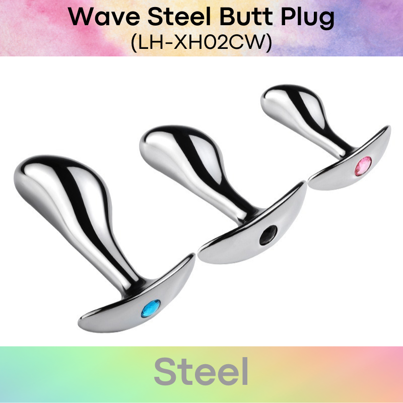 Adult Toy : Wave Stainless Steel Butt Plug (LH-XH02W)