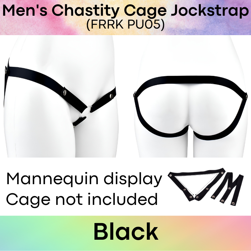 Adult Toy : Men's Chastity Cage Nylon Jockstrap Accessory (FRRK PU05)