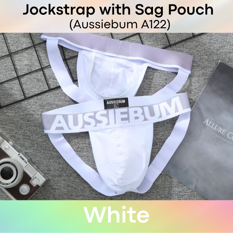 Men's Jockstrap: Cotton Jockstrap with Sag Pouch (A122)