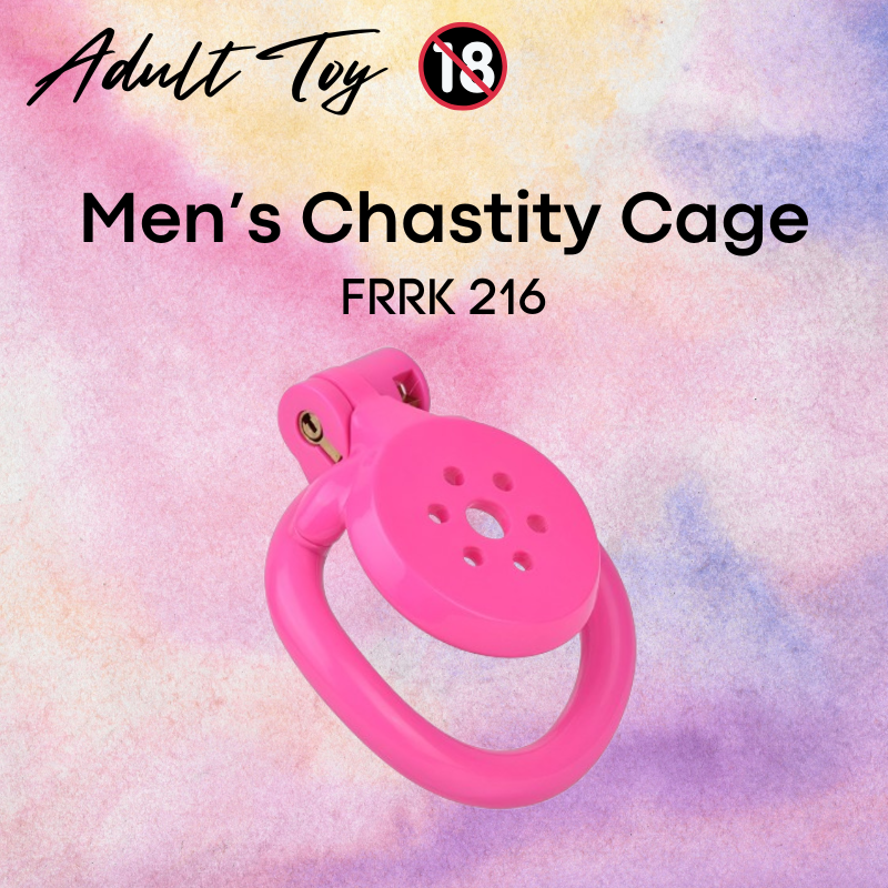 Adult Toy : Men's ABS Plastic Flat Chastity Cage (FRRK216)