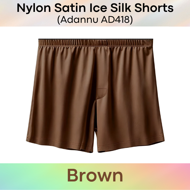 Men's Shorts: Nylon Satin Ice Silk Home Shorts (AD418)