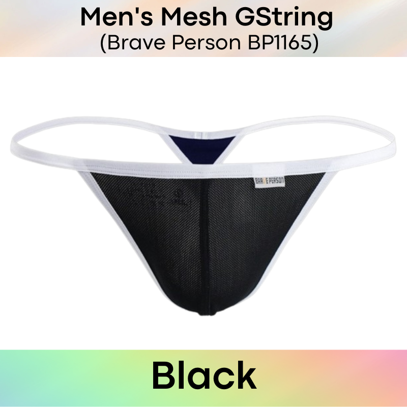 Men's GString : Mesh GString Underwear (Brave Person BP1165)