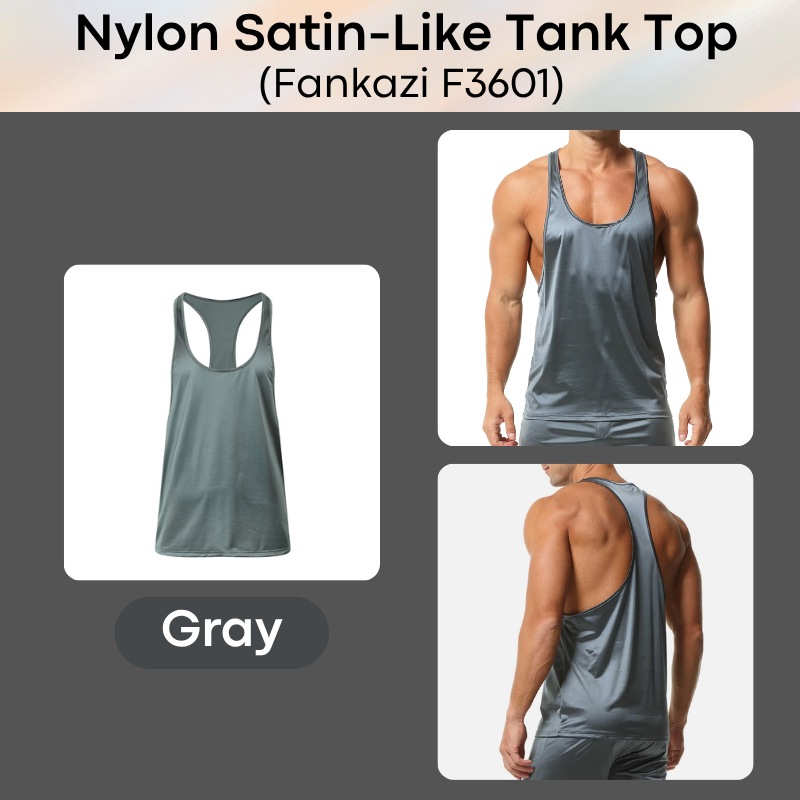 Lifestyle: Men's Nylon Satin-Like Tank Top (F3601)