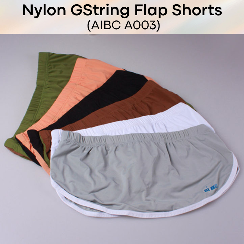 Men's Shorts : Nylon GString Flap Shorts (A003JJB)