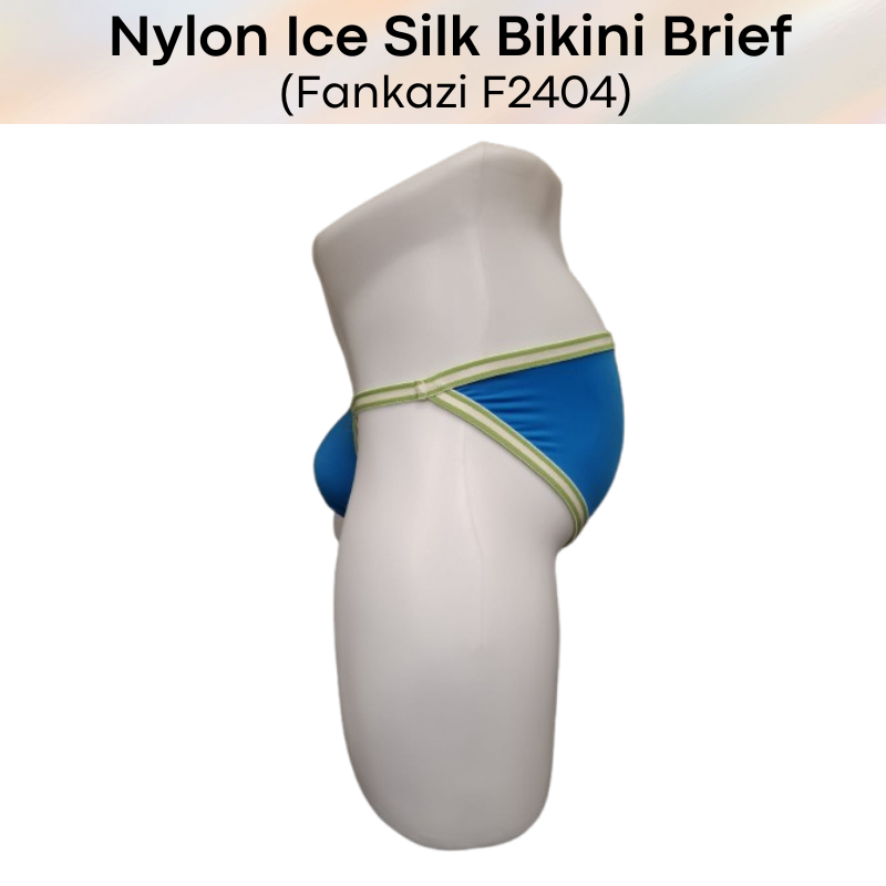 Men's Brief: Nylon Ice Silk Bikini Brief (F2404)