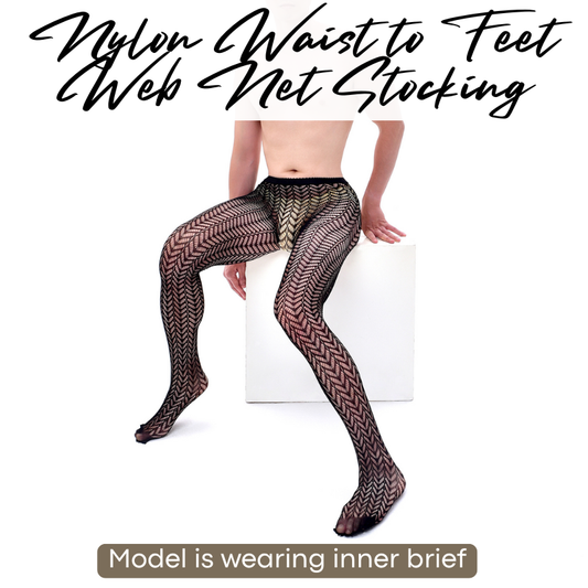Men's Stocking: Nylon Web Net Waist to Feet Body Stocking (CMK028)
