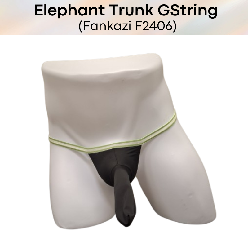 Men's GString: Nylon Elephant Trunk GString Underwear (F2406)