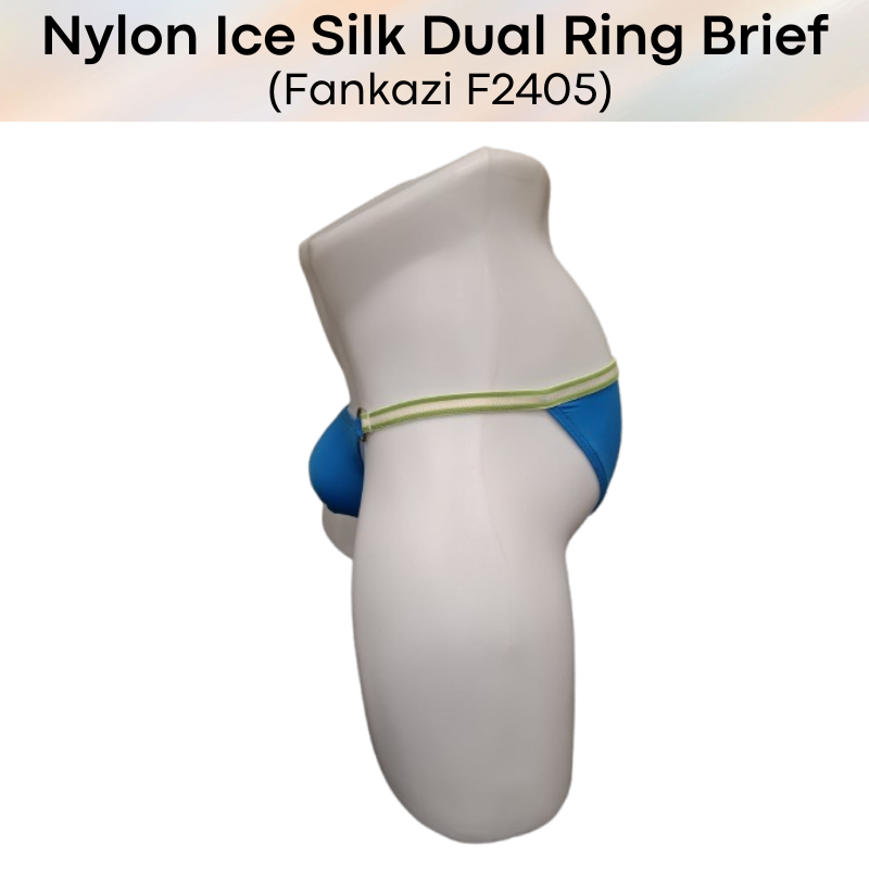 Men's Brief : 2 Ring Accessory Ice Silk Underwear (Fankazi F2405)
