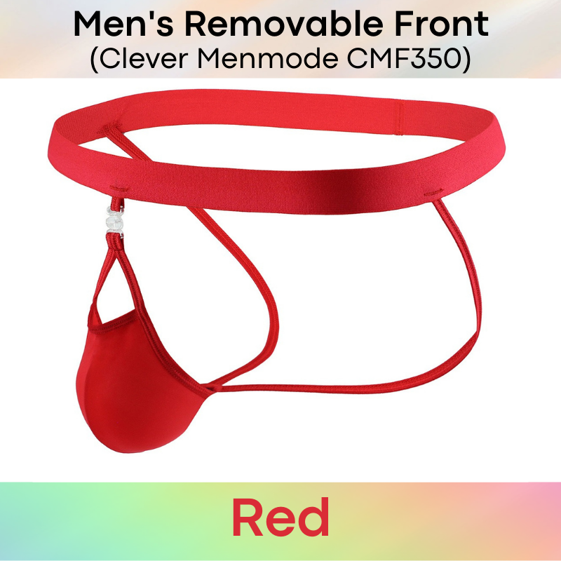Men's Jockstrap : Removable Front with Snap-On Clip (Clever Menmode CMF350)