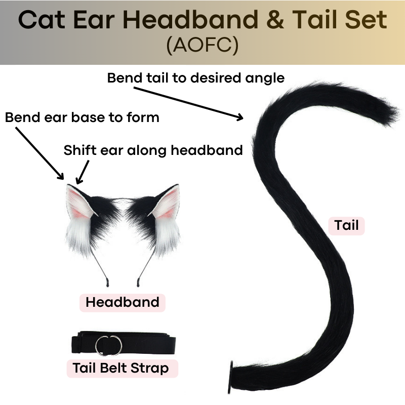 Men's Lifestyle: Cat Headband with Flexible Tail Roleplay/Cosplay Set (AOFC)