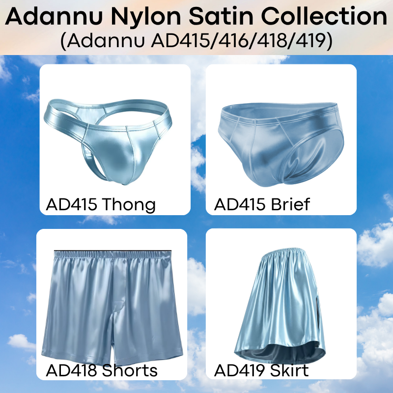 Men's Shorts: Nylon Satin Ice Silk Home Shorts (AD418)