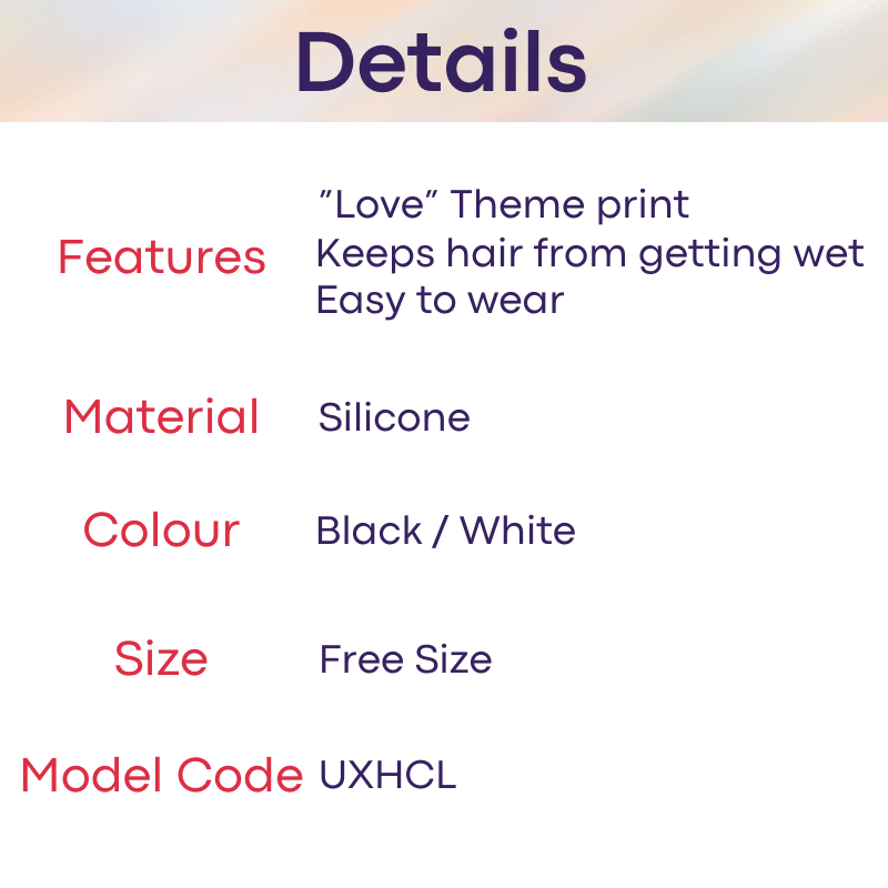 Lifestyle: Silicone Men's "Love Theme" Swimming Cap (UXHCL)