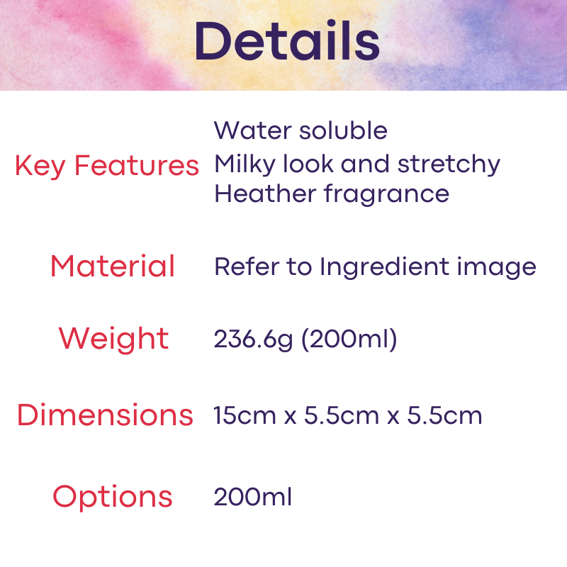 Adult Toy: Water-based Latex-Safe Milky Look with Heather Fragrance Lubricant 200ml (LC00305)