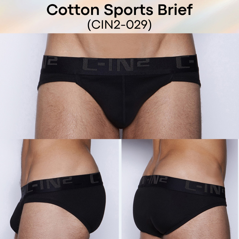 Men's Brief: Cotton Sports Brief Underwear (CIN2-029)