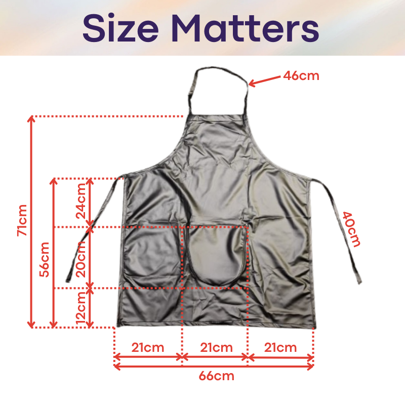 Lifestyle: Polyester Faux Leather Apron with Opening Zipper (CMG033)