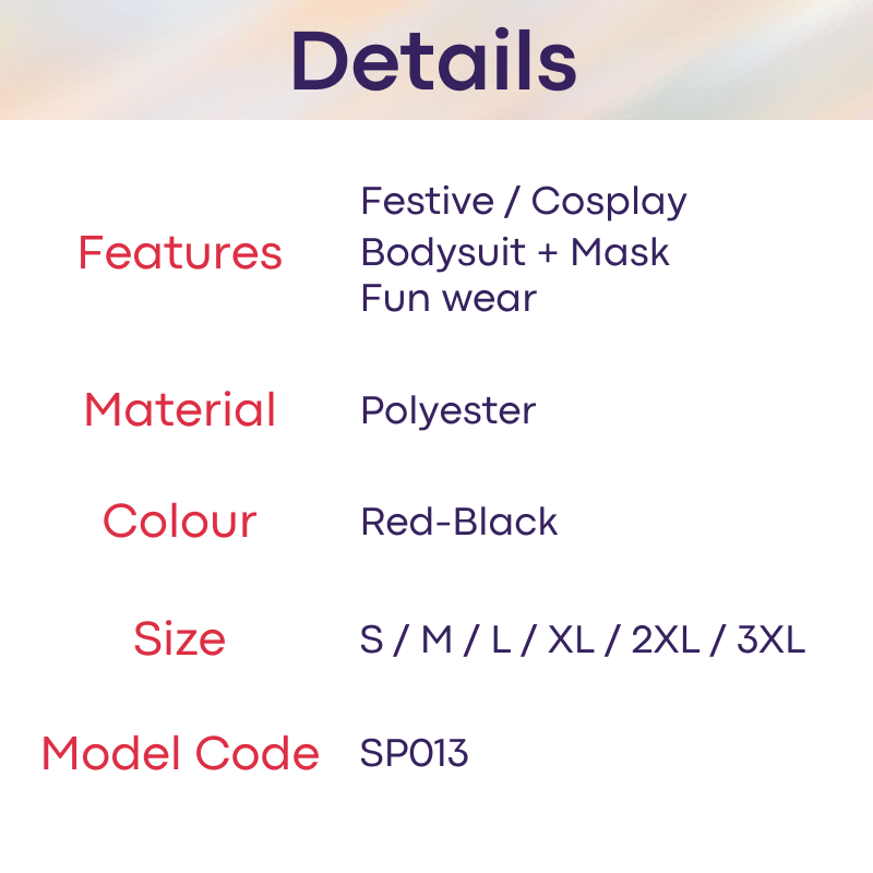 Men's Costume: Spiderman "Far from home" Costume (Bodysuit + Mask) (SP013)