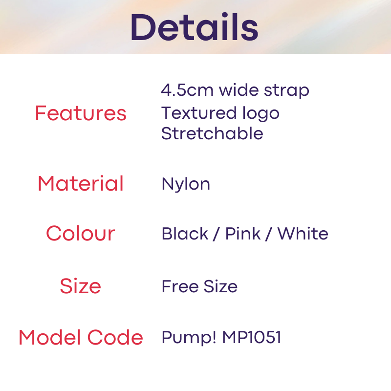 Men's Strap: Nylon Cross Back Shoulder Strap with Textured Logo (MP1051)