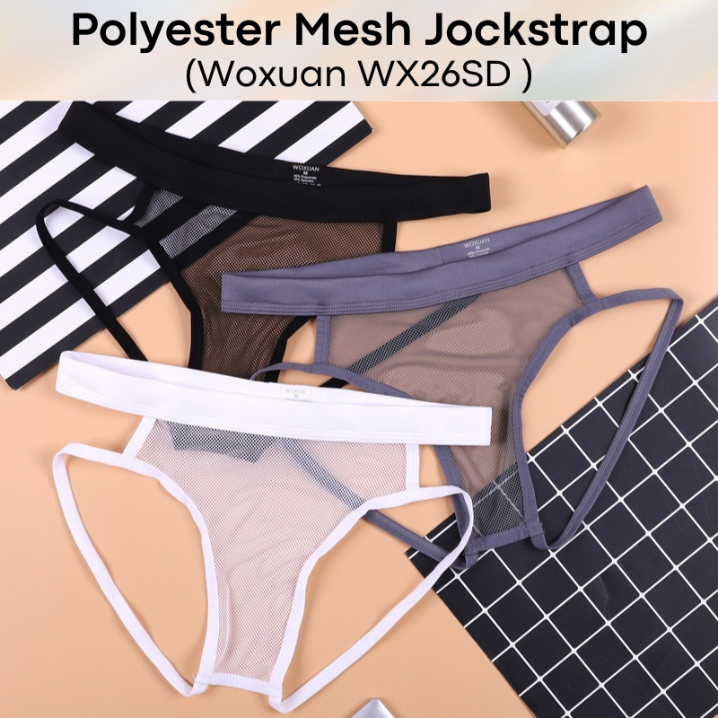 Men's Jockstrap : Polyester Mesh Jockstrap (Woxuan WX26SD)