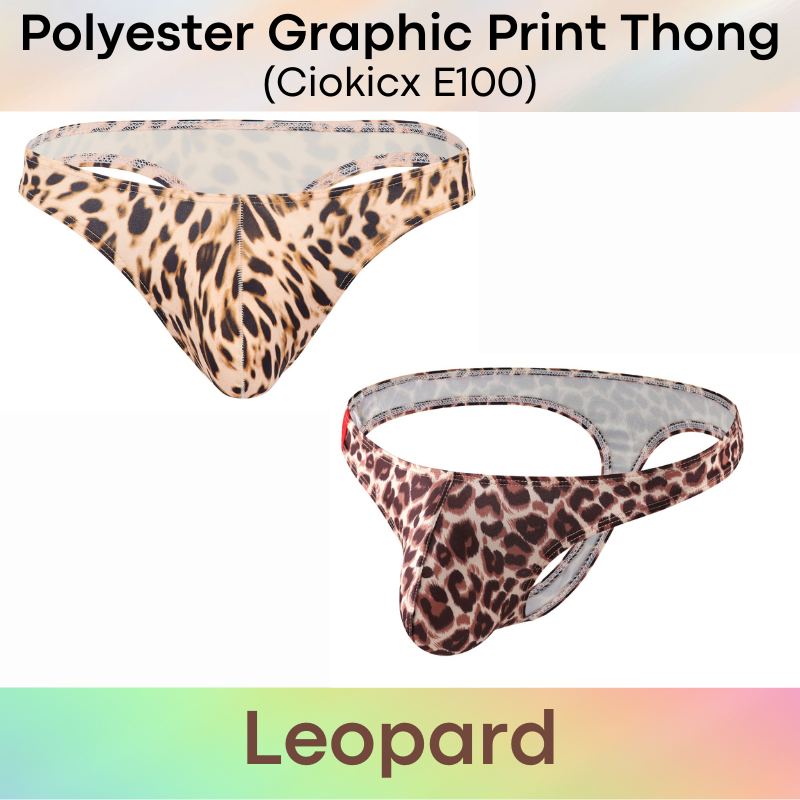 Men's Thong : Polyester Graphic Print Low Waist Thong (Ciokicx E100)