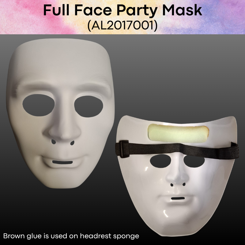 Lifestyle: Full Face Plastic Party Mask (AL2017001)