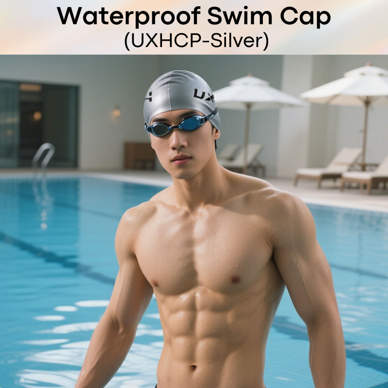 Lifestyle: Men's UXH Silicone Waterproof Swimming Cap (UXHCP)