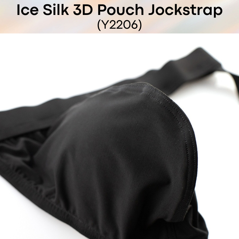 Men's Jockstrap : Nylon Ice Silk Jockstrap with 3D Pouch (Y2206)