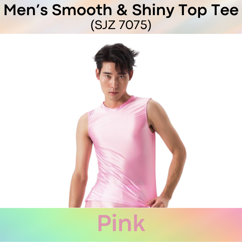 Men's Tee : Silky Smooth Tight Fit Sleeveless Round Neck Tee (SJZ 7075)