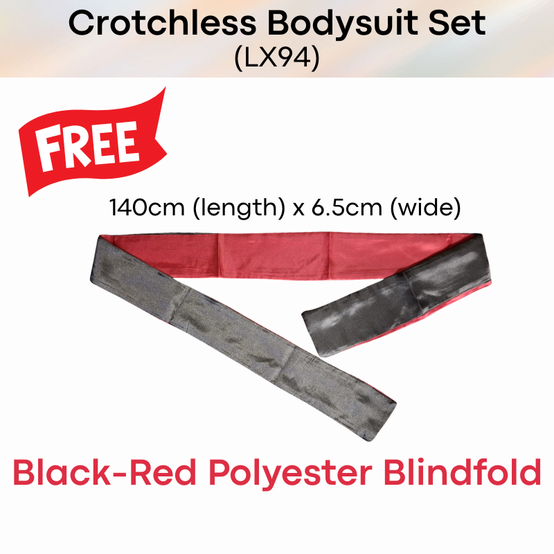 Unisex Underwear: Polyester Crotchless with Blindfold/Stocking Set Underwear (LX94)