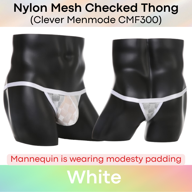 Men's Thong: Mesh Checked Thong (CMF300)