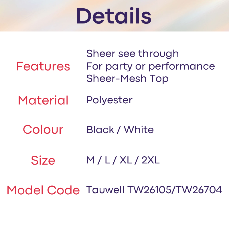 Lifestyle: Men's Polyester Cropped Top and Brief Underwear Clubwear Set (TW26704/TW26105)