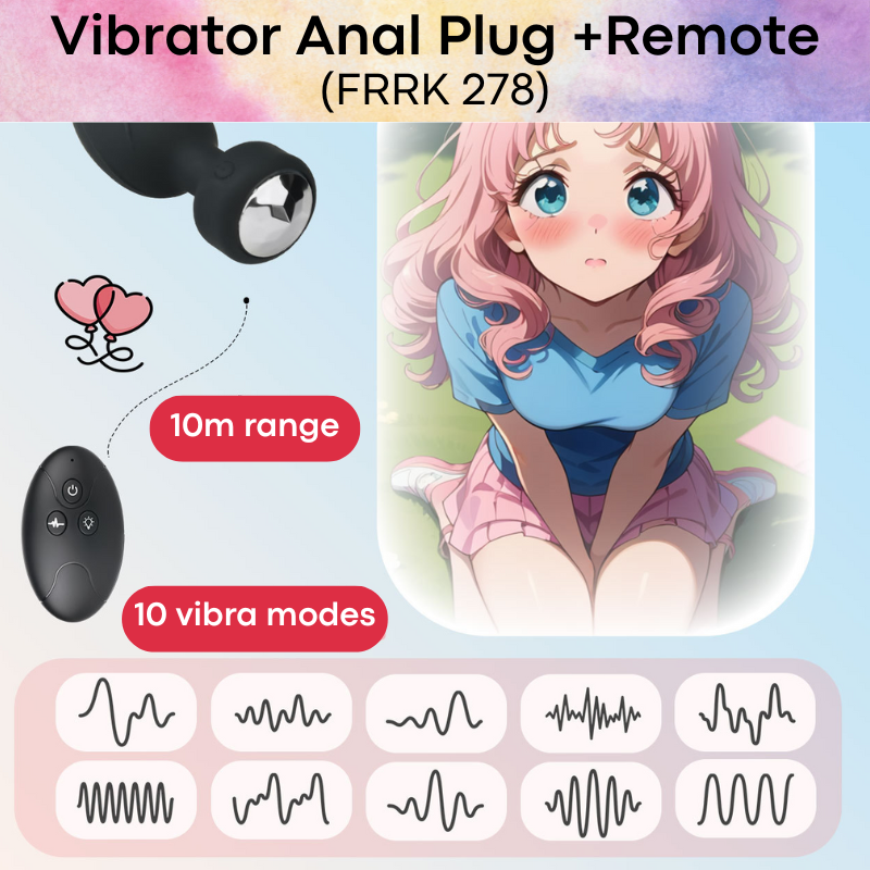 Adult Toy: ABS Silicone Anal Plug Vibrator with Remote Control Unit (FRRK278)