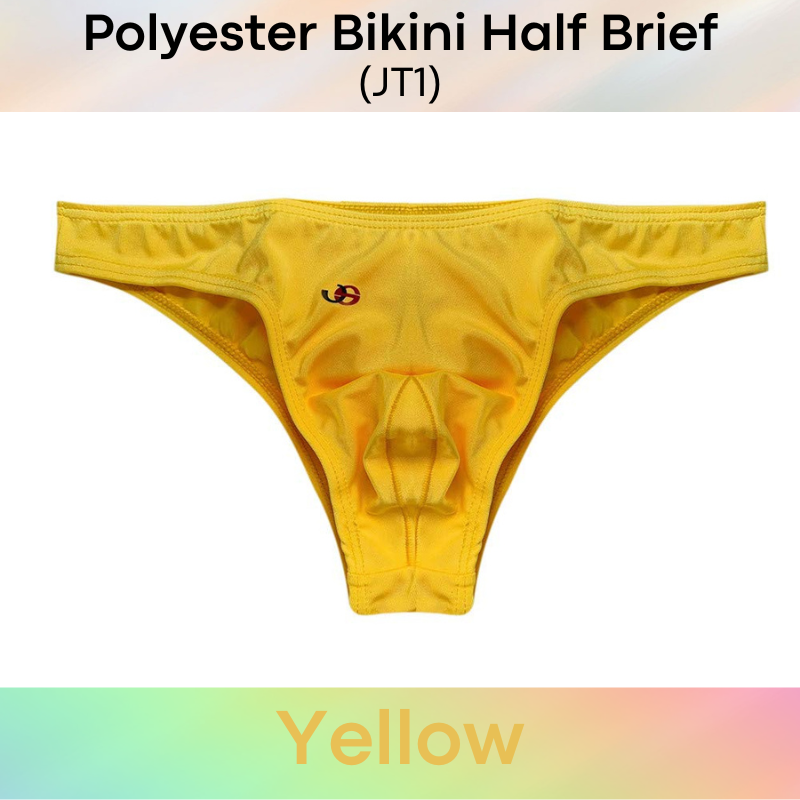 Men's Brief: Polyester Half Brief Bikini Underwear (JT1)