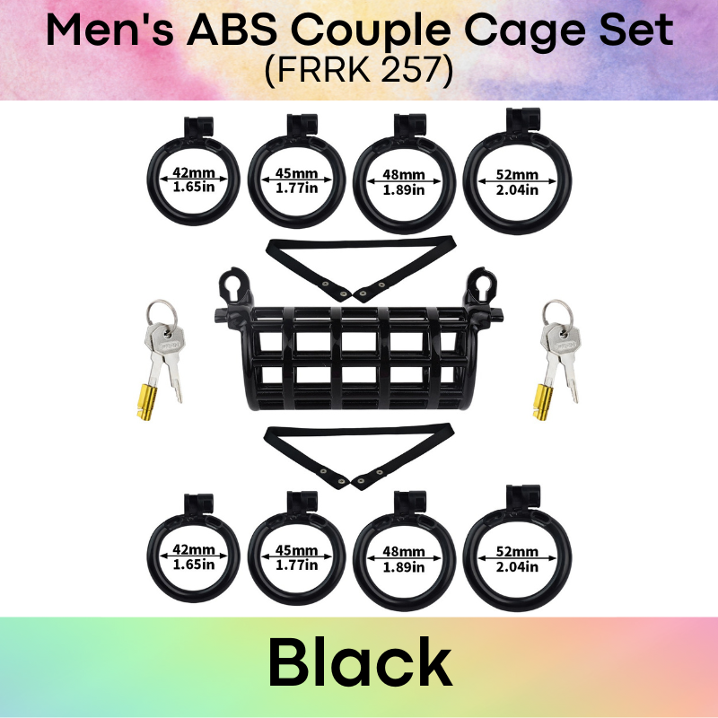 Adult Toy : ABS Plastic Couple Chastity Cage (FRRK257)