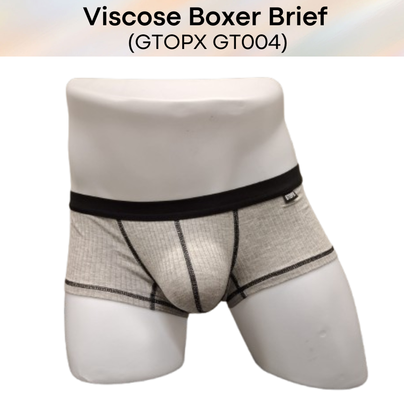 Men's Boxer: Viscose Low Rise Boxer Brief with Contour Lines (GT004)