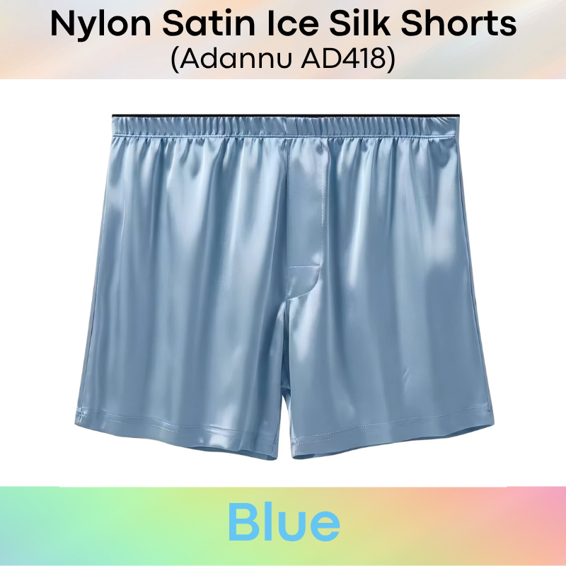 Men's Shorts: Nylon Satin Ice Silk Home Shorts (AD418)