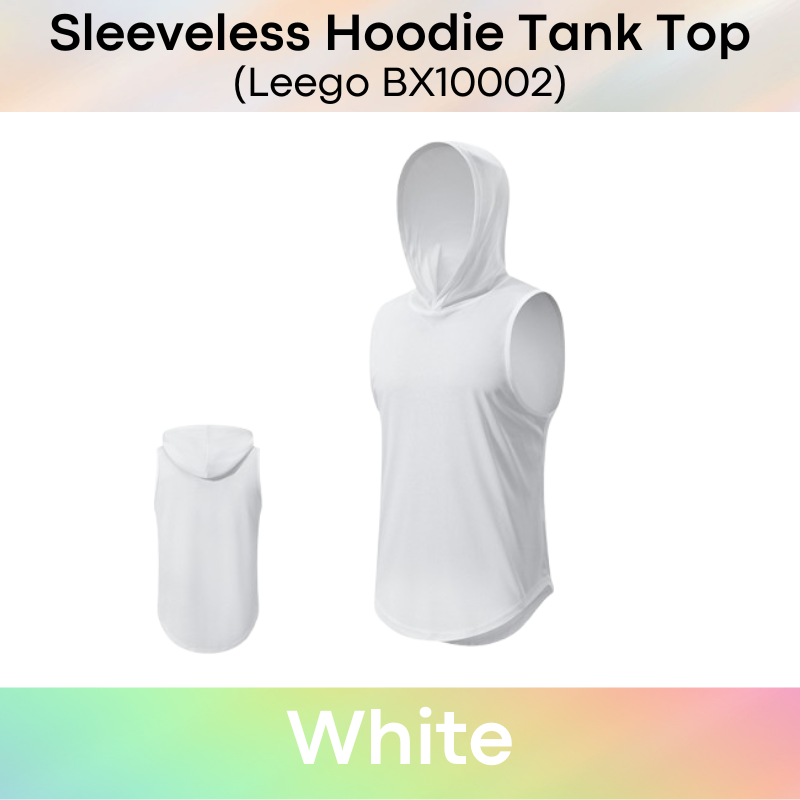 Men's Tee: Polyester Sleeveless Slim Fit Tank Top with Hoodie (BX10002)