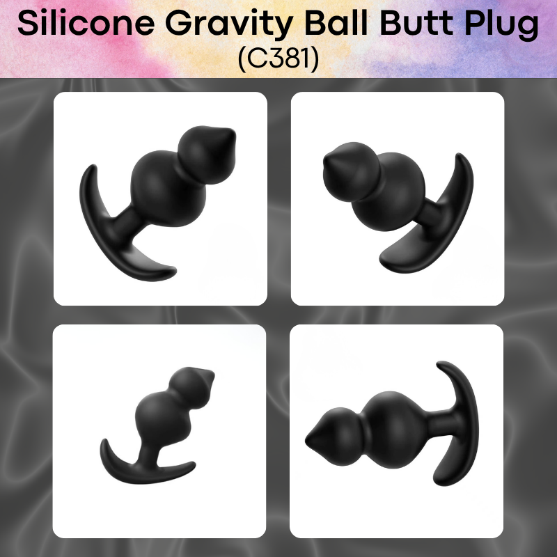 Adult Toy: Silicone Gravity Ball Butt Plug (C381)