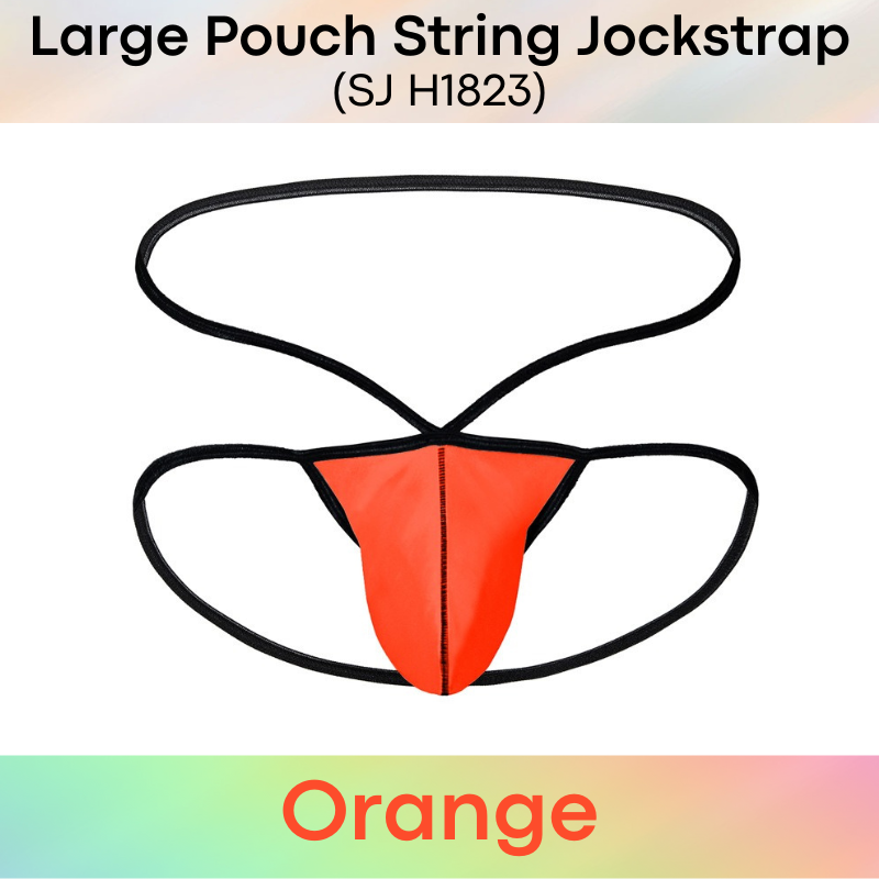 Men's Jockstrap : Nylon Large Pouch String Jockstrap (SJ H1823)