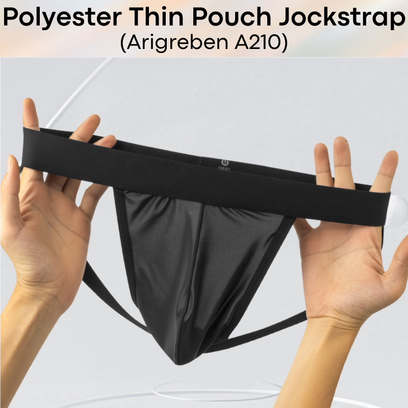 Men's Jockstrap: Polyester Thin Pouch Jockstrap Underwear (A210)