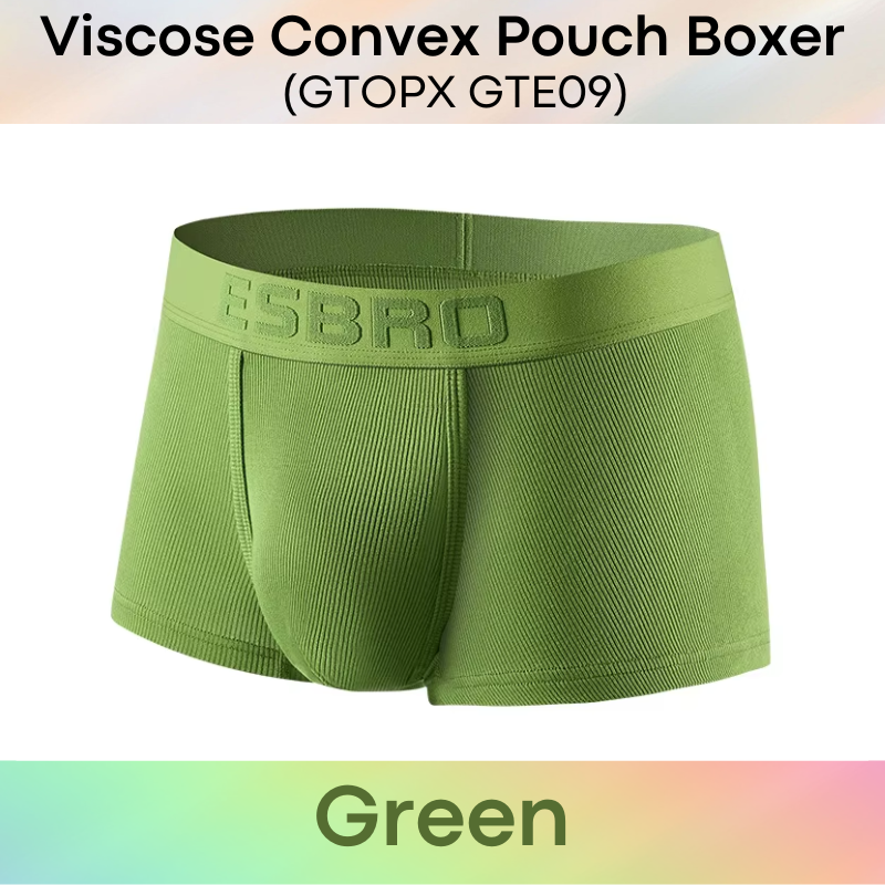Men's Boxer:  Modal Fabric Thread Separation U Convex Pouch Boxer Brief Underwear (GTE09)