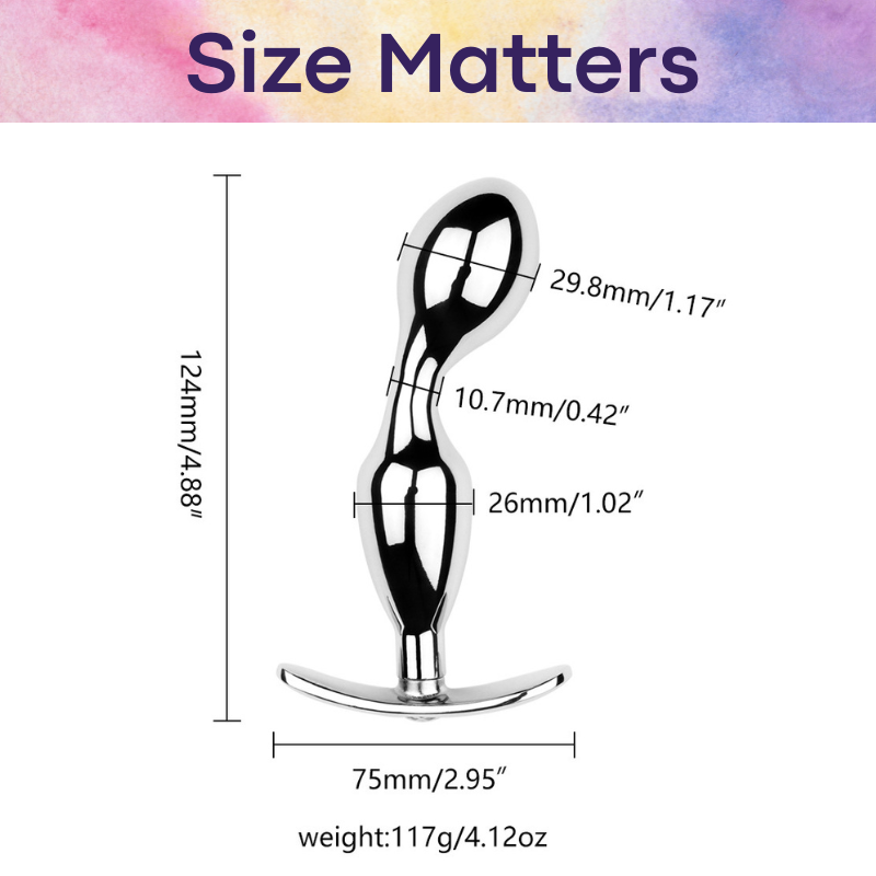 Adult Toy : Stainless Steel Curved Beaded Butt Plug (AL651720186949)